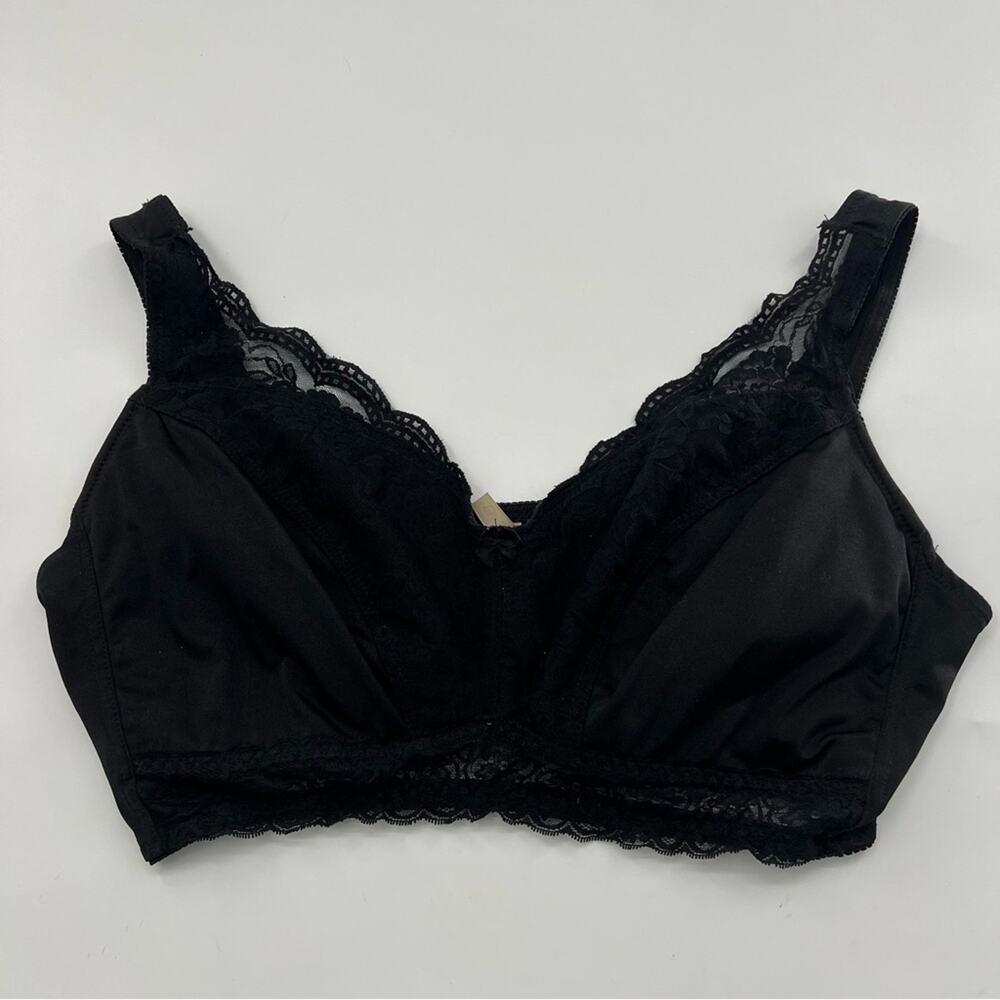 Rhonda Shear Black Lace Bralette Unlined Sexy Plus Size